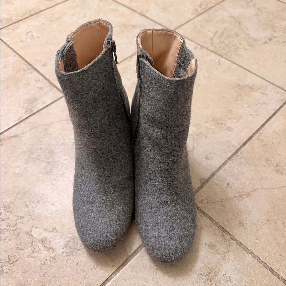 Nine West Gray Ankle Booties